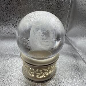 3D Laser Crystal 60mm Ball Crystal Paperweight Figurine Home Art Lion